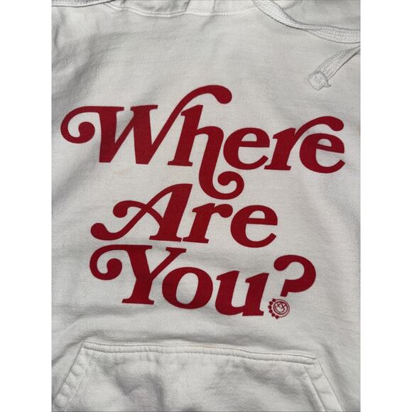 Blink-182 Where Are You? Hoodie White Medium 20x23 Punk Band Rock Y2K - Picture 2 of 6